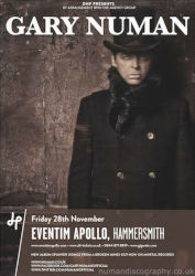 Gary Numan Splinter Tour Poster Australia